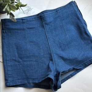 Forever 21 denim shorts size 27 has some stretch.